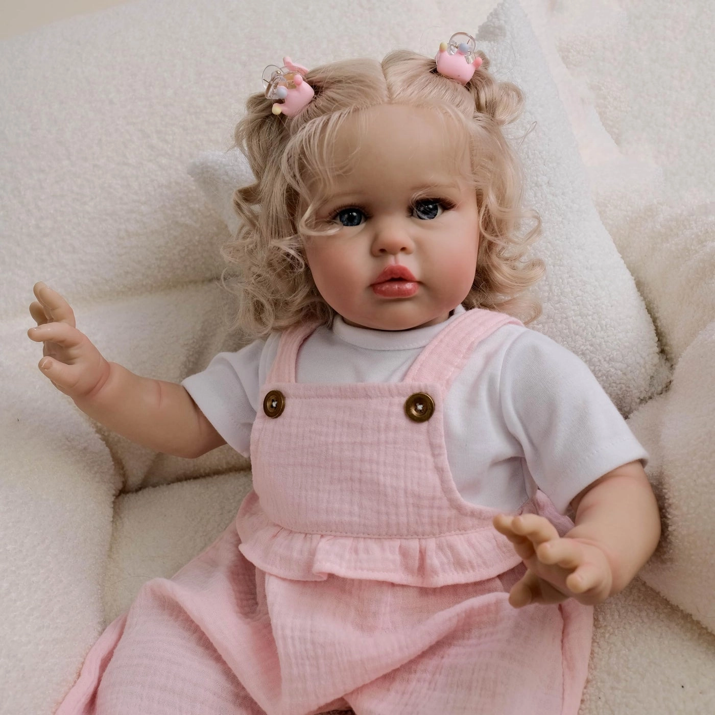 Ellie Reborn Baby Doll - 24 Inch 60 Cm Cloth Body Blonde Hair