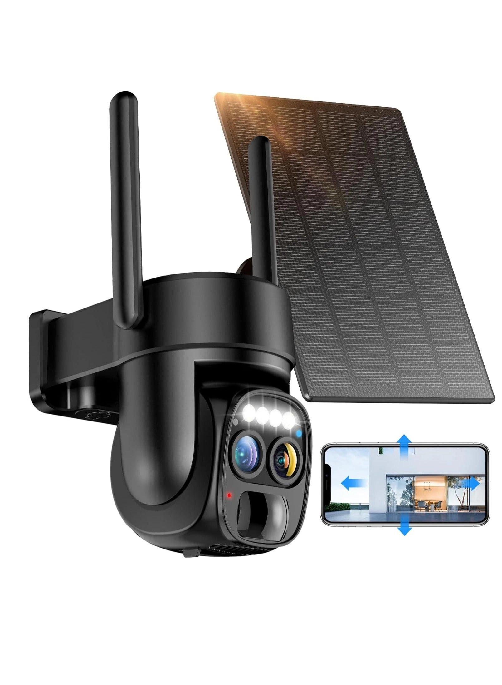 Generic Solar Security Wireless Outdoor Camera 2K