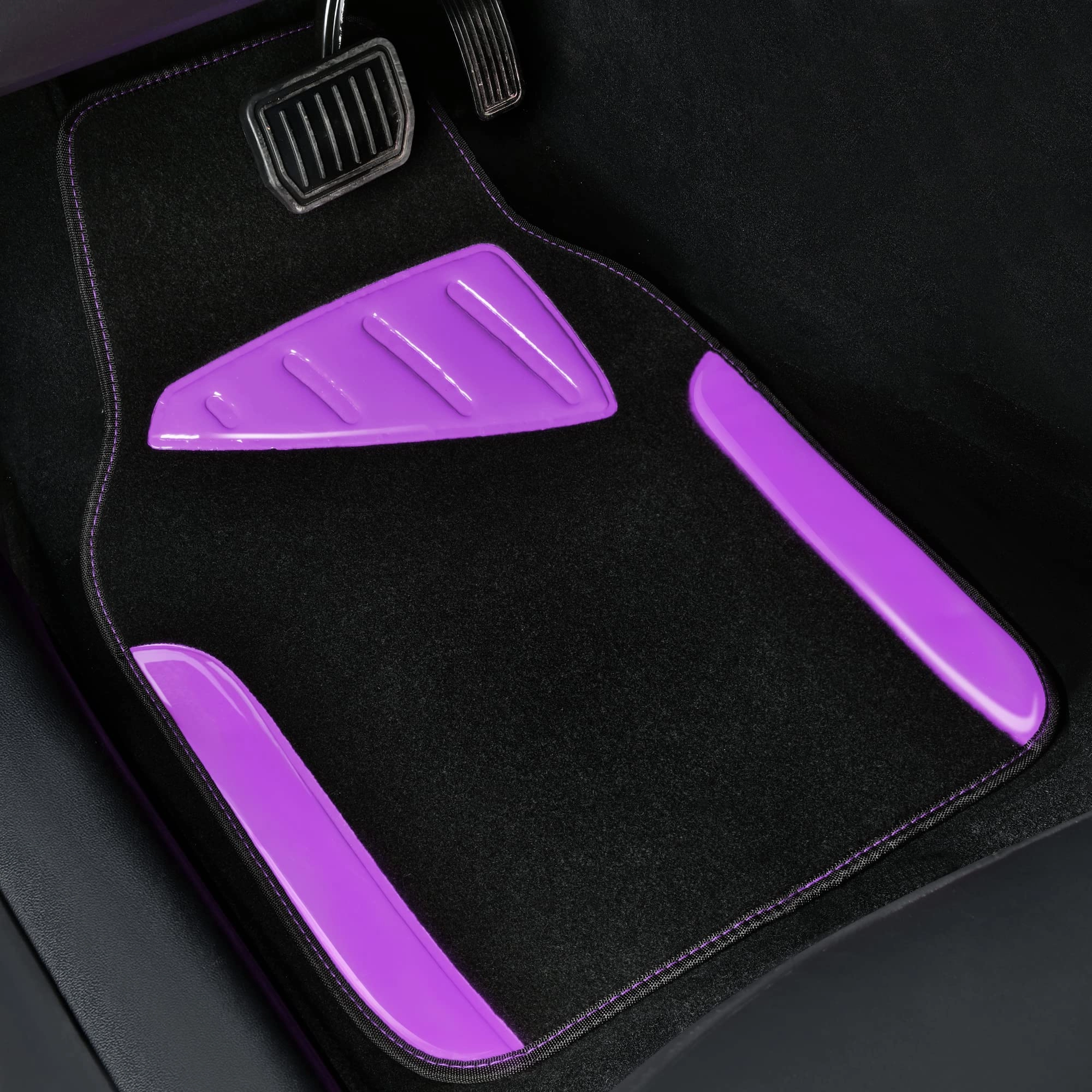 Jelly Waterproof Universal Fit Car Floor Mats - Pink Leather