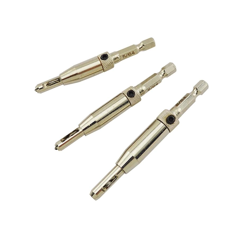 Universal Hinge Cutter Bits - 3 Pc. 5/64" 7/64" 9/64"