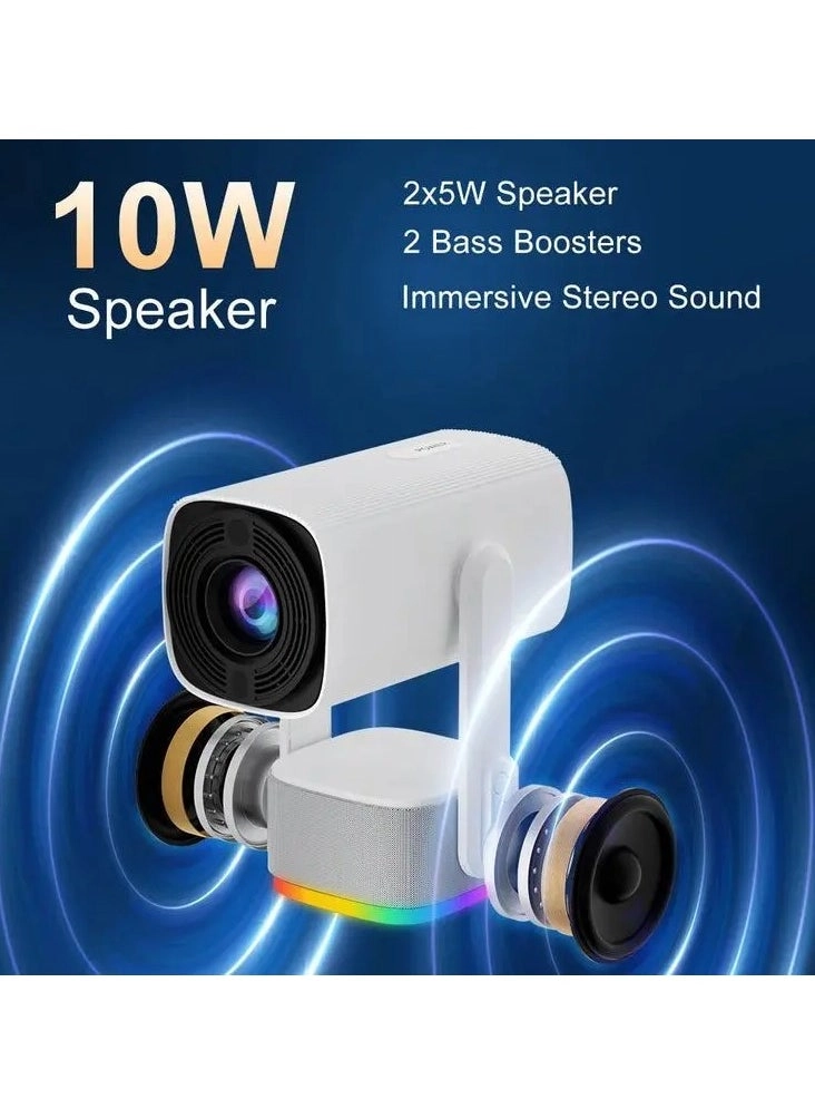 Pan Tilt Lamp Rechargable Projector 4k 5Ghz Wifi