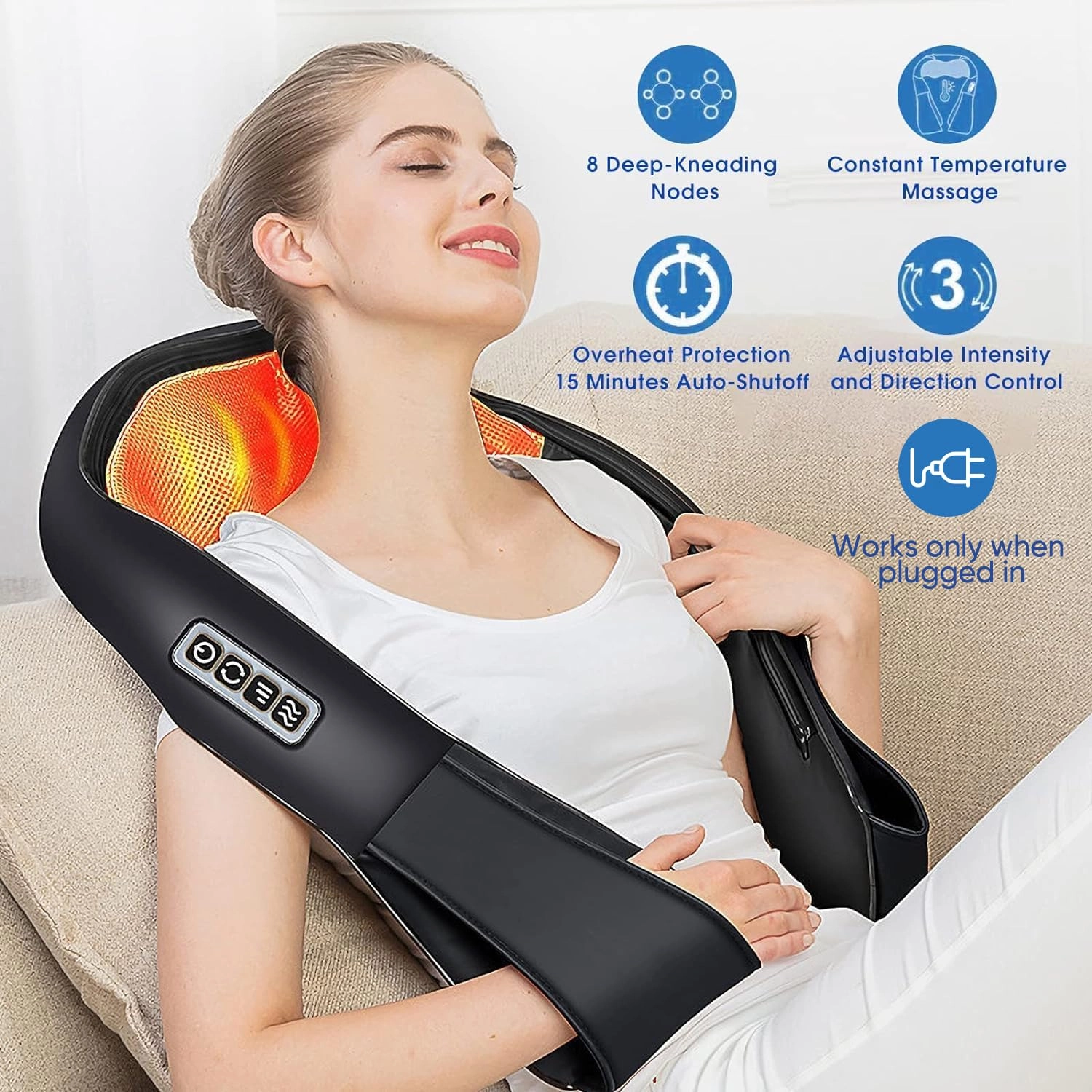 PJ01 - Neck Massager Shiatsu Heat