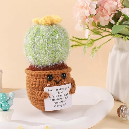 Cactus Funny Positive 13 cm Crochet