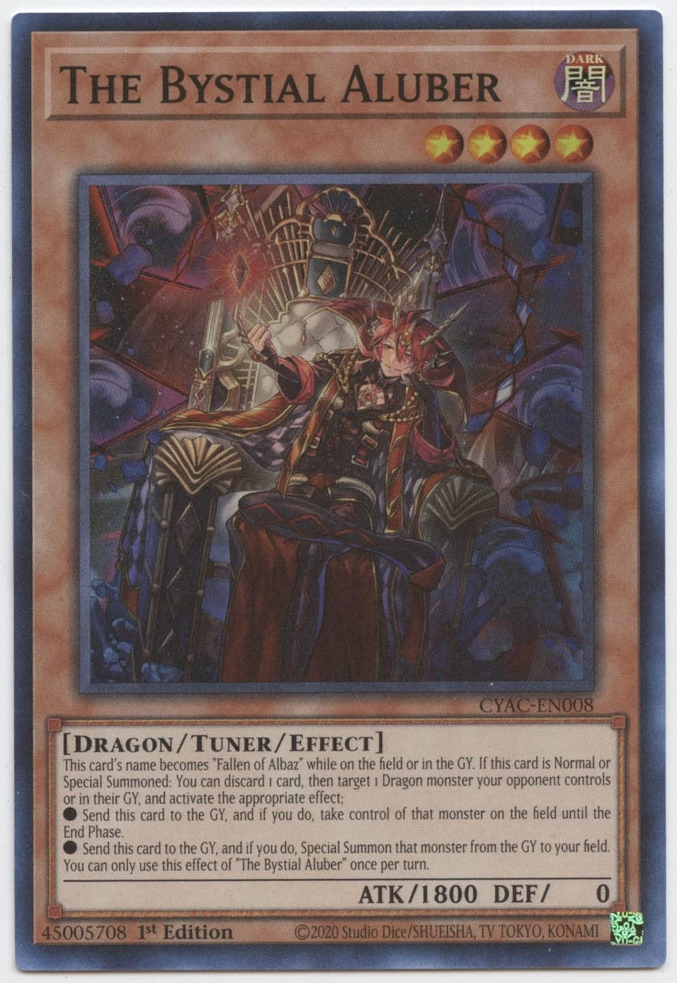 Yu-Gi-Oh! Bystial Aluber - CYAC-EN008