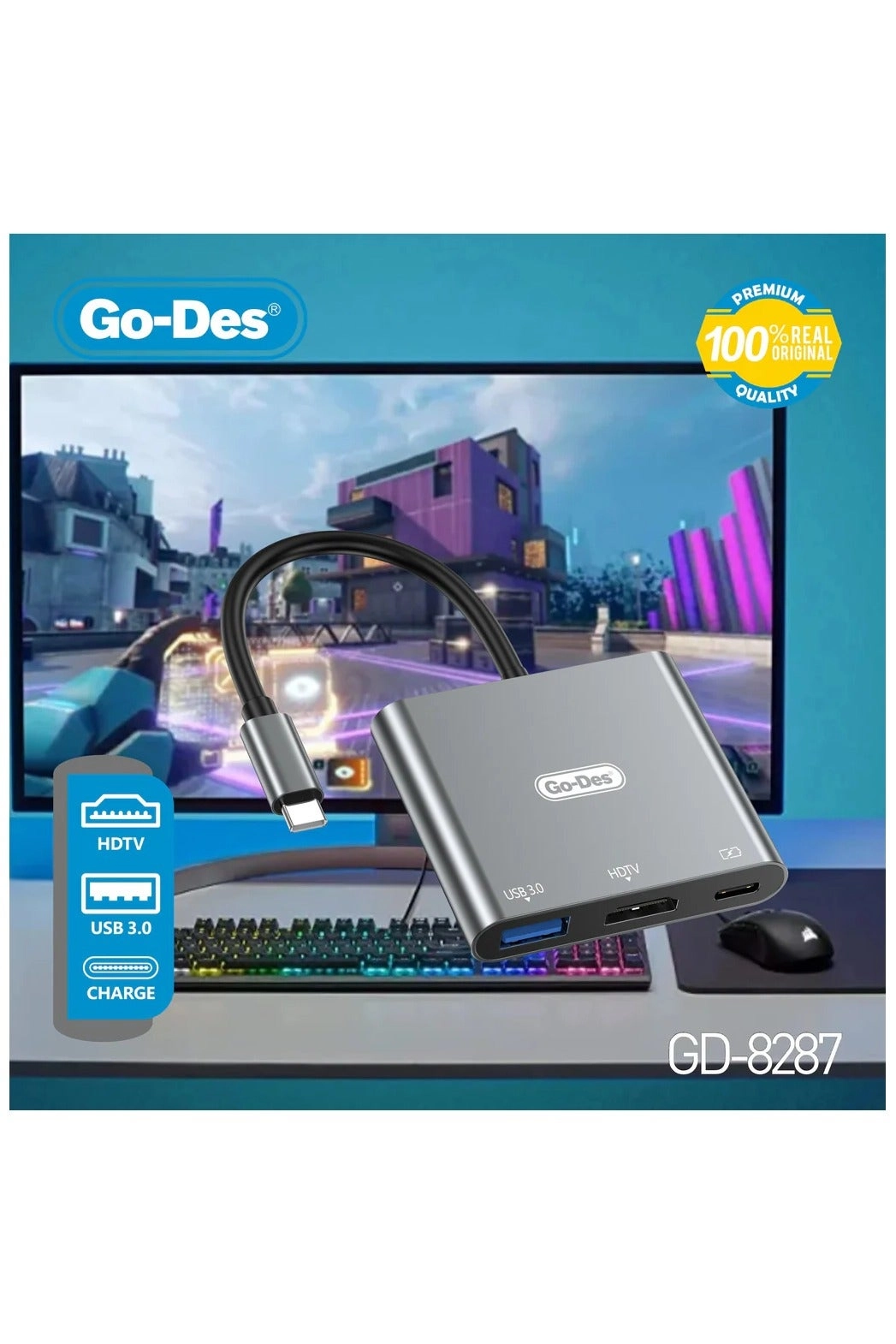 3-in-1 Type C Adapter - USB 3.0