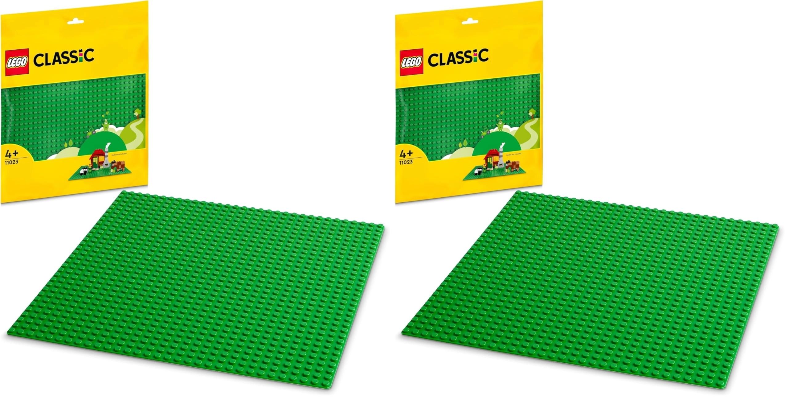 LEGO Classic Green Baseplate (11023) - 32x32 Stud Pack of 2