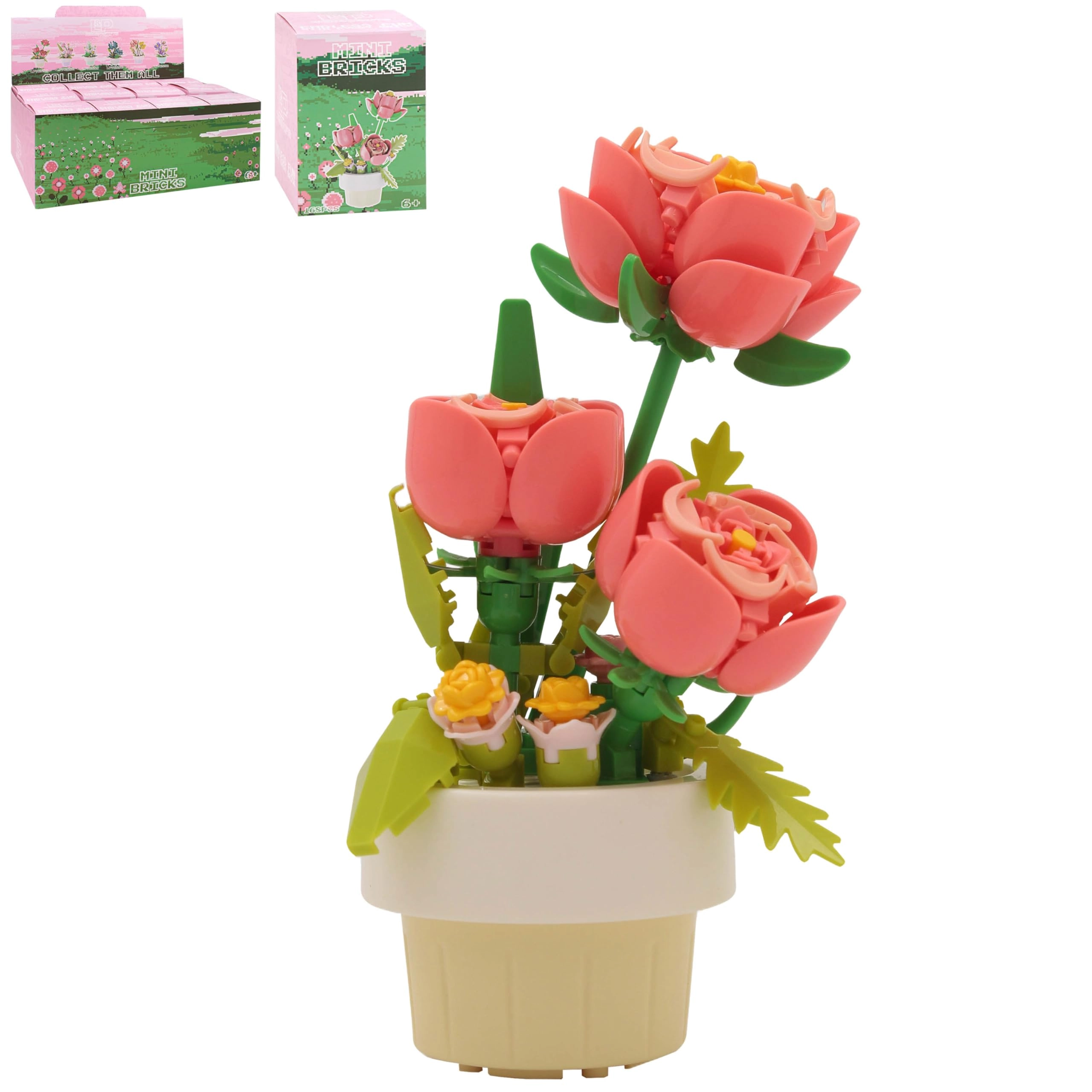 CHRISTMAS MINIBRICKS PINK ROSES
