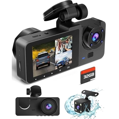 Dash Cam - 32GB 3 Channels G-Sensor
