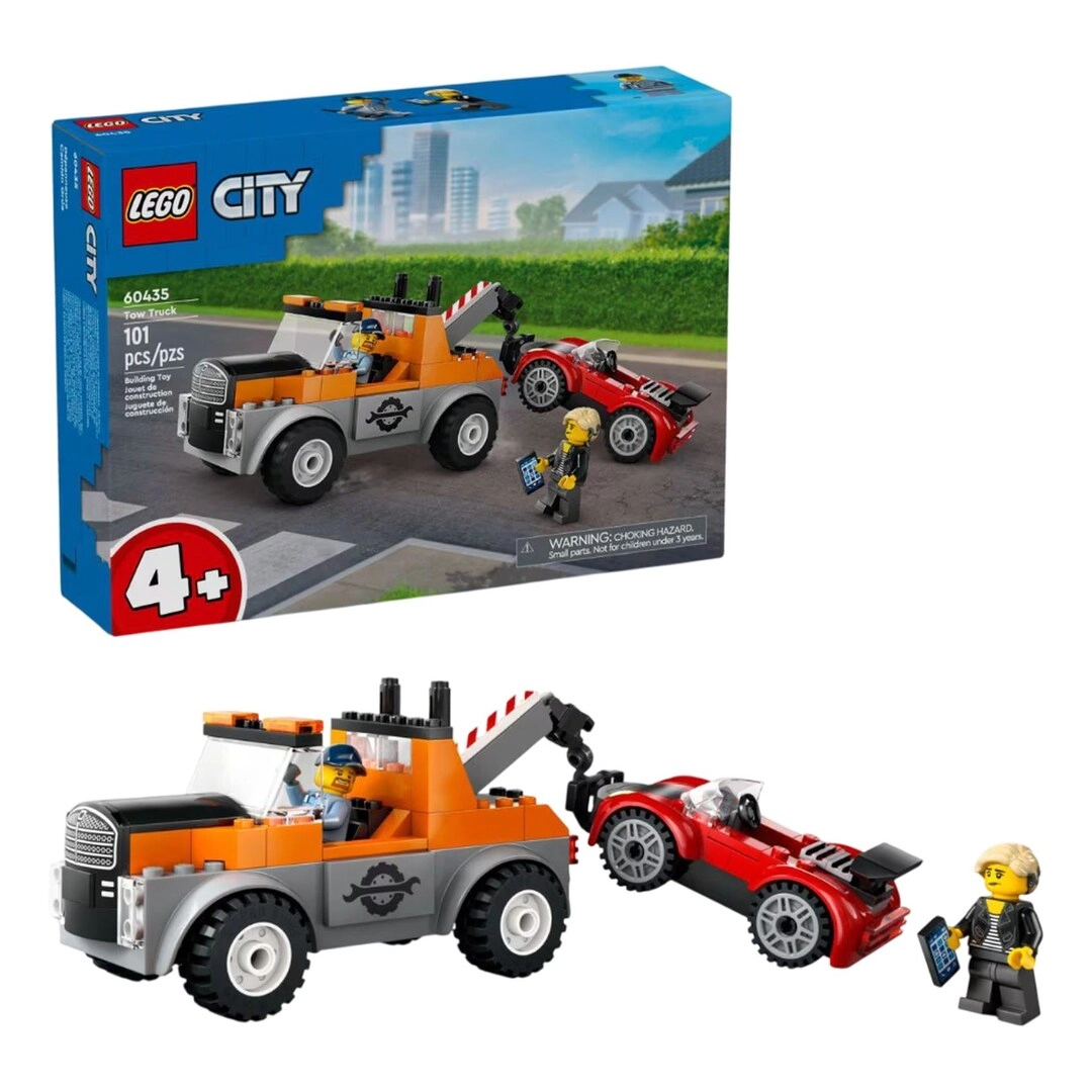 LEGO City Tow Truck and Sports Car Repair Vehicle Toy (60435) - Vehicle