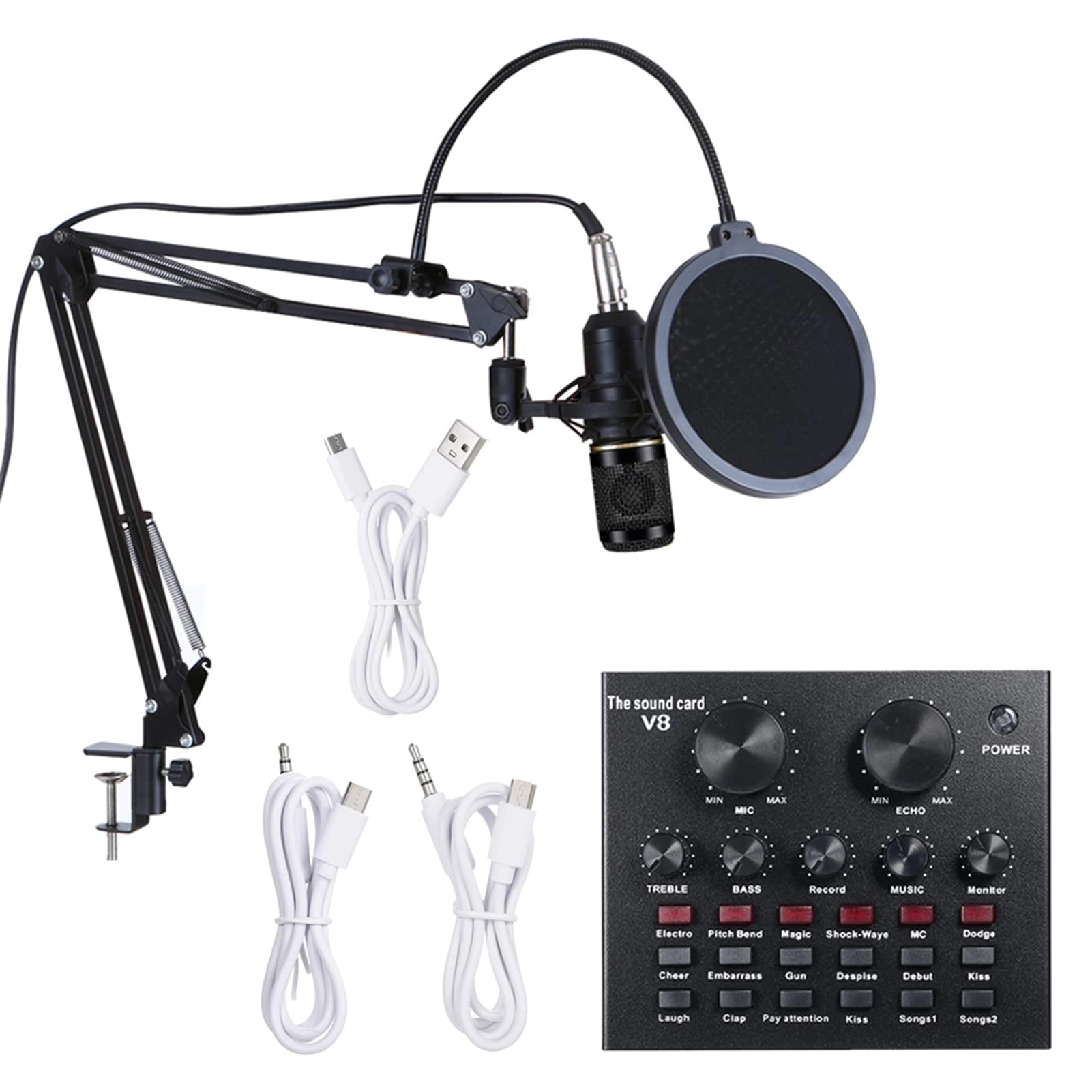 Podcast Recording Microphone Kit USB Microphone