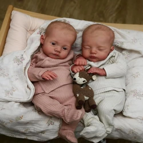 Reborn Baby Doll - 18Inch Boy + Reborn Baby Doll - Girl Sleeping Ages 3+