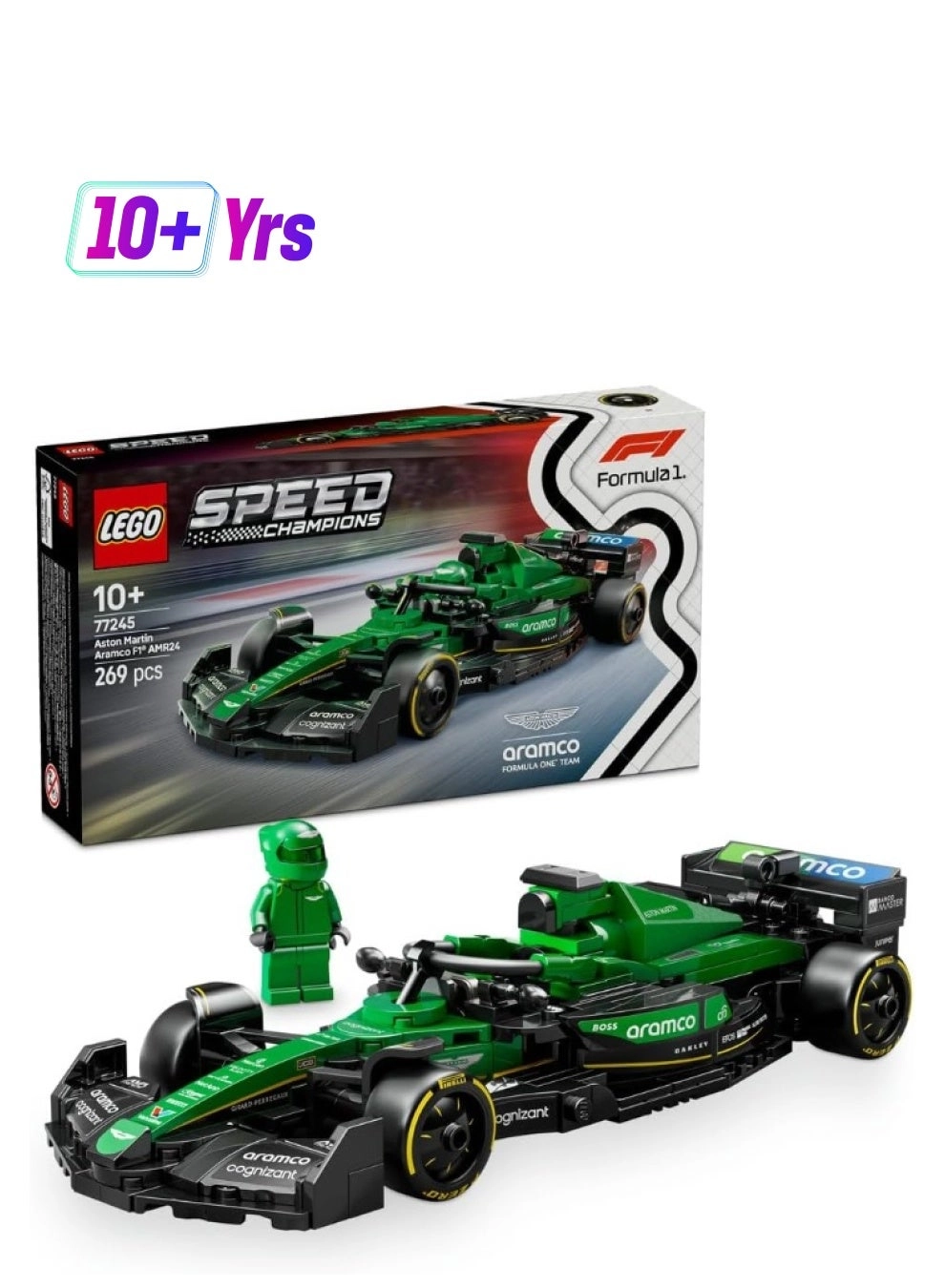 Aston Martin Aramco F1 AMR24 Race Car (77245) - Speed Champions 10+ Years