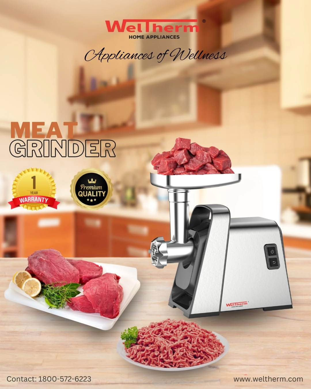 MGG65 - 1800W Electric Meat Grinder