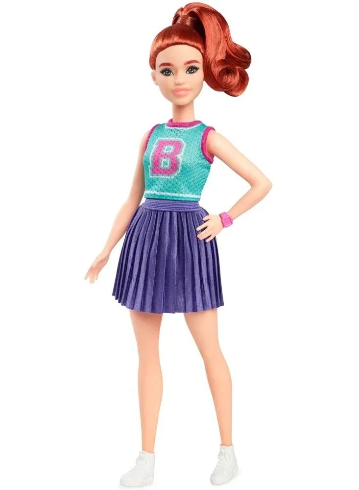 Barbie Fashionistas - Fiery red hair Sport Skirt Ages 3+