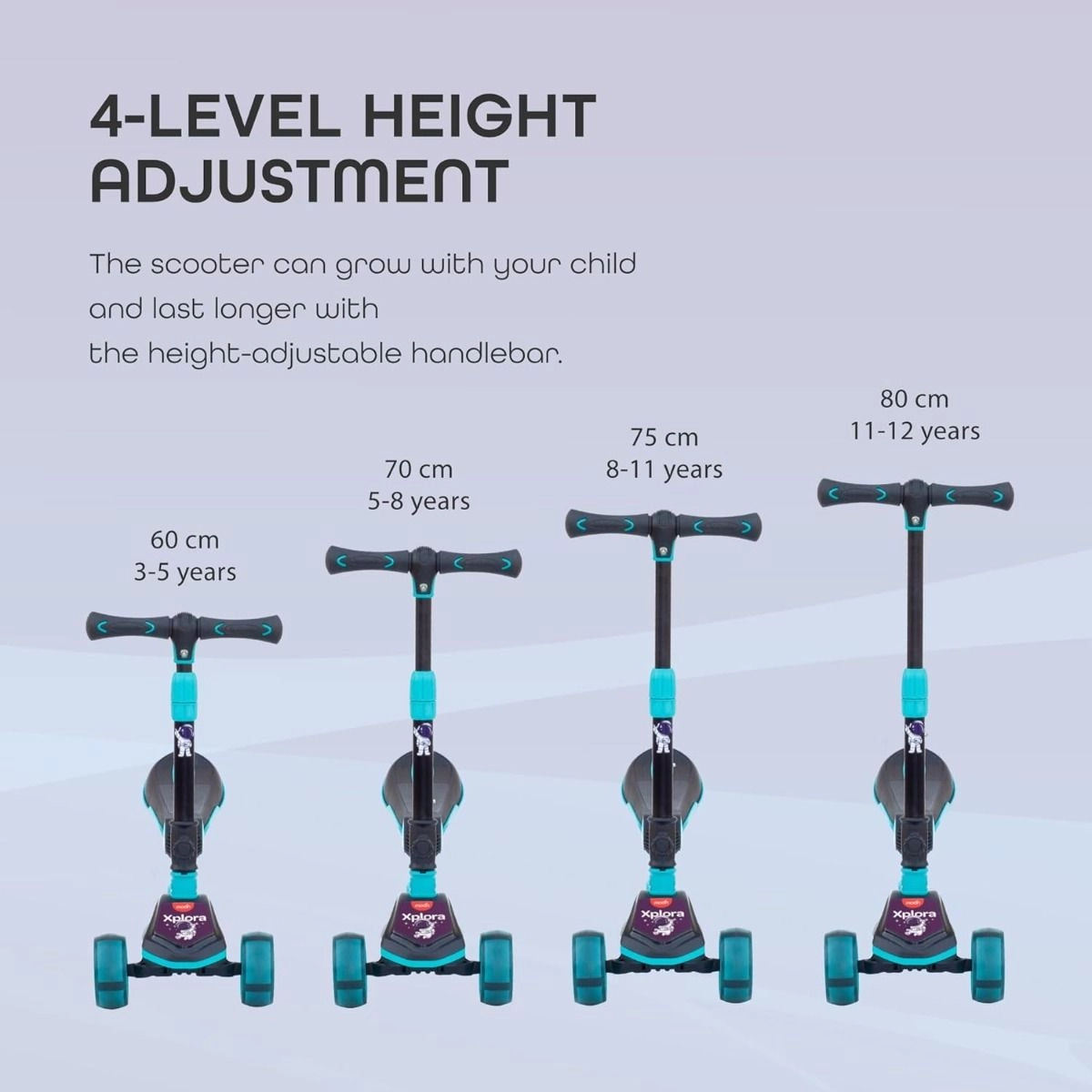 Xplora Kick Scooter – Foldable LED + Seat