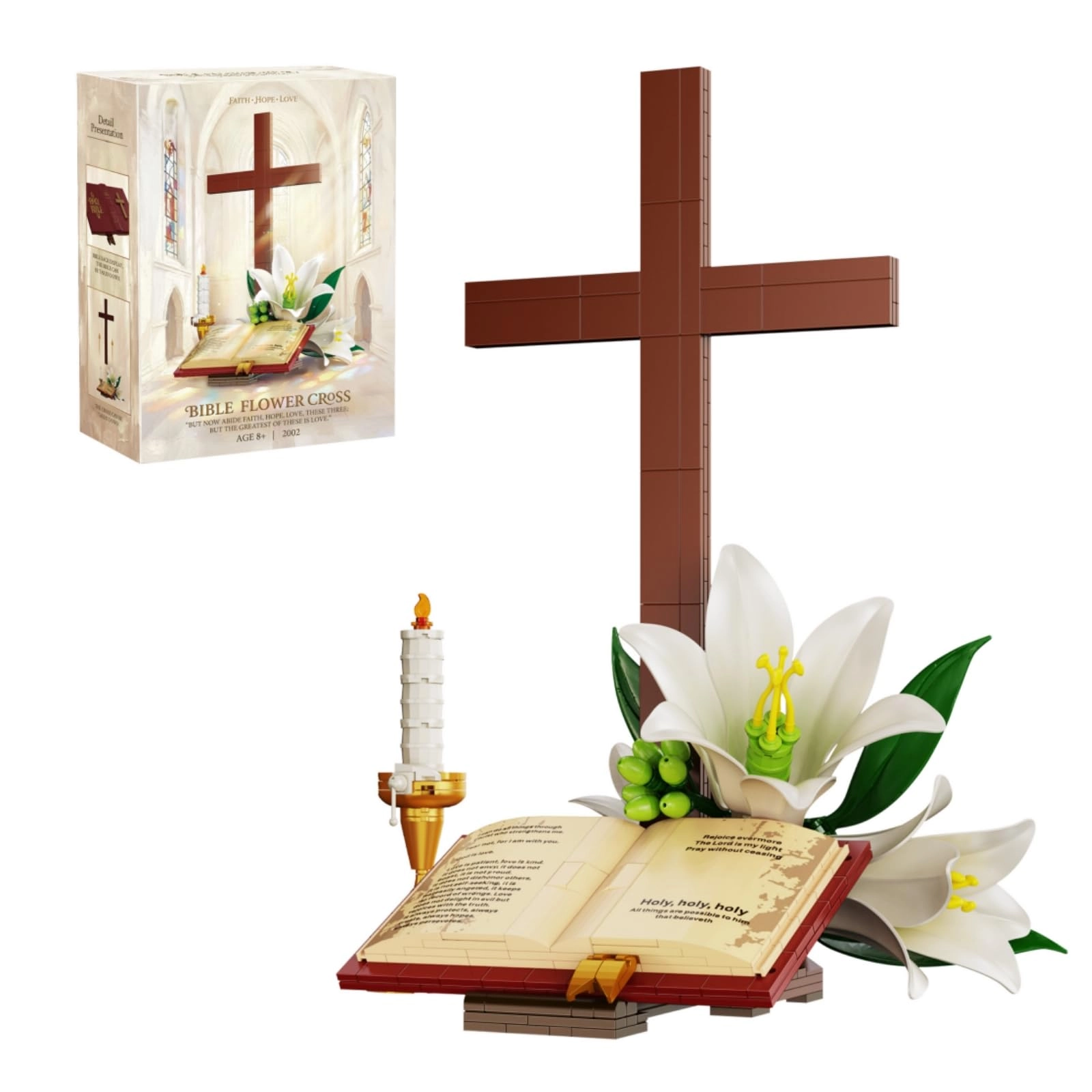 Fuleying Bible Cross Flowers Building Blocks - 578 pcs
