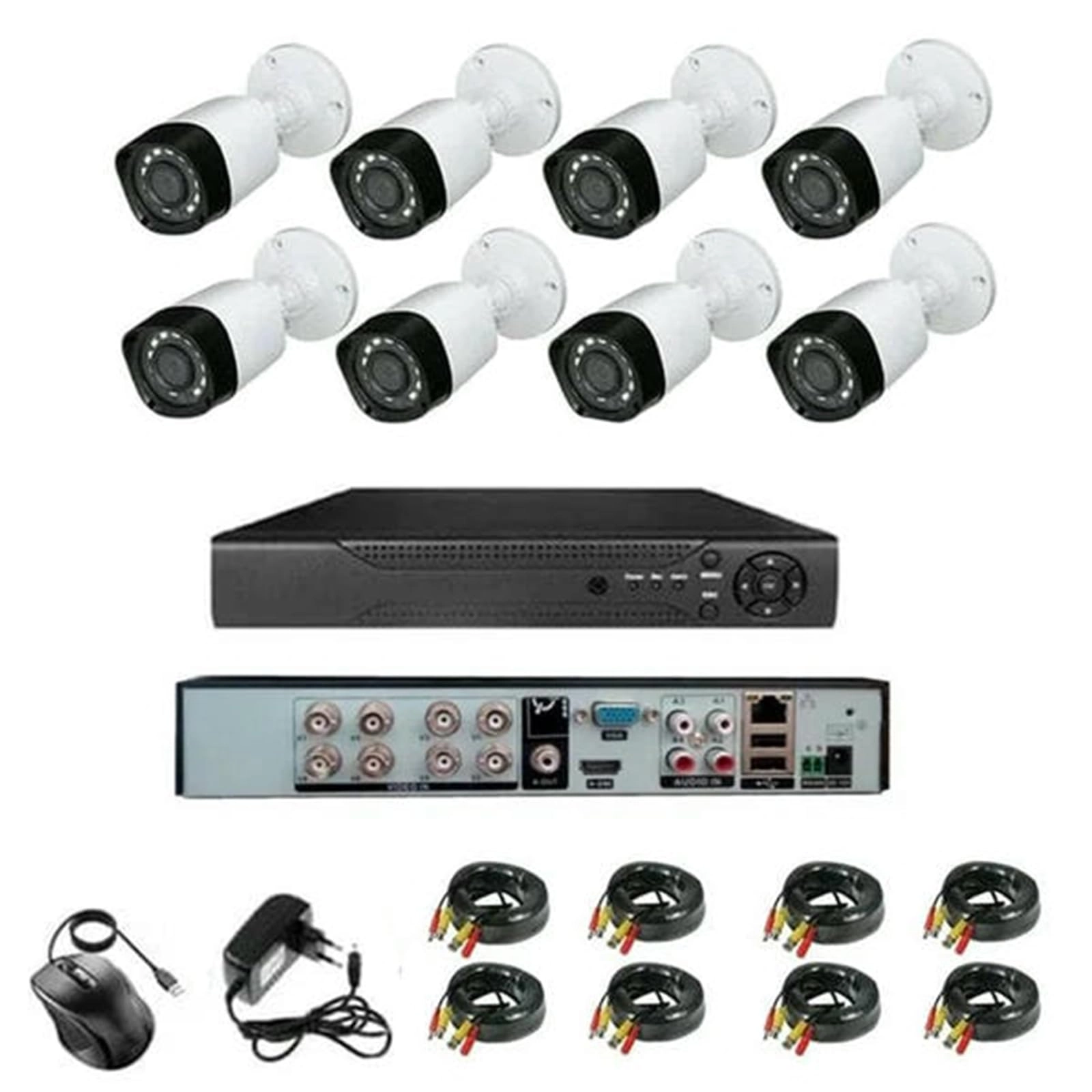 VIGILARE Video Surveillance Kit - 8 cameras 8 channels 2 MPX