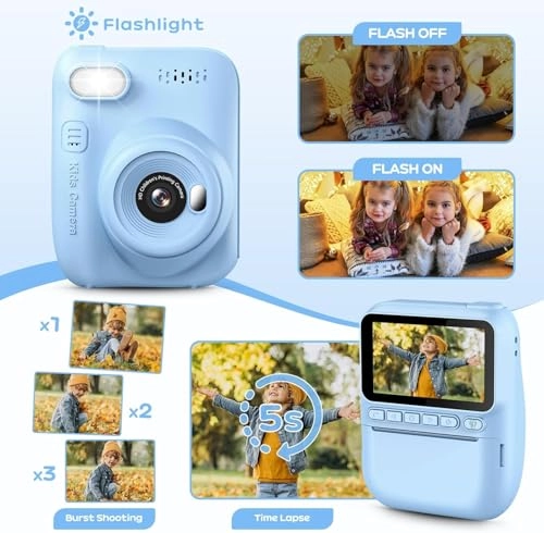 Kids Instant Camera - 3.0 Inch 14MP 1080P