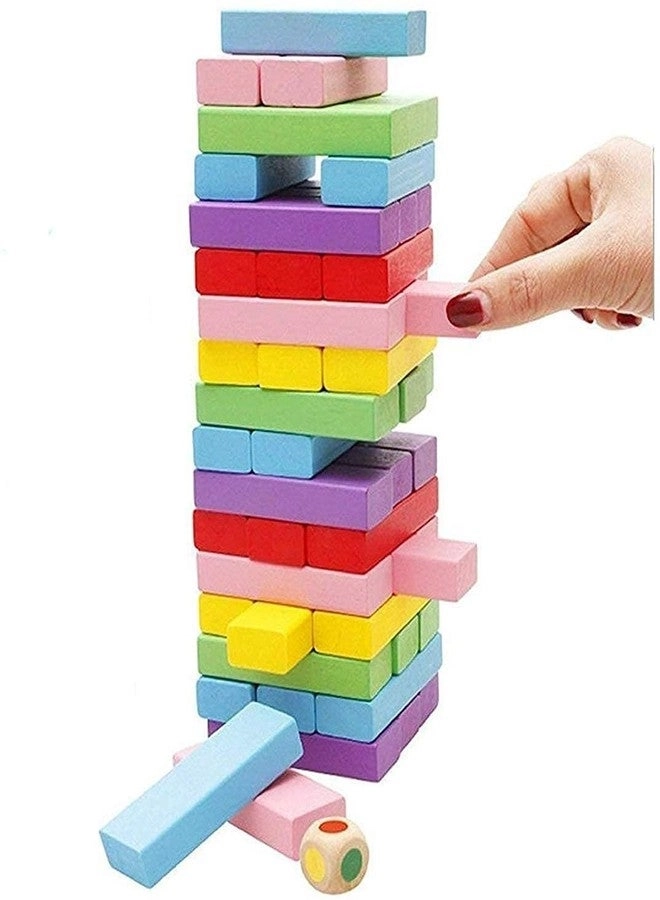 Colorful Wooden Domino Blocks - 54 pieces