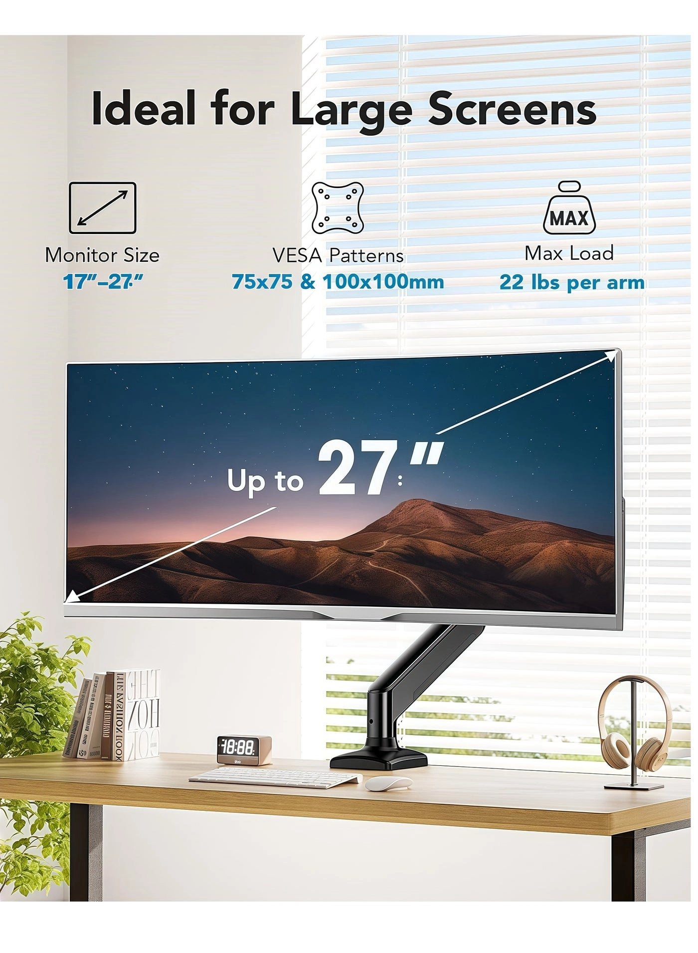 M1 - 17-27 inch VESA 75x75 or 100x100mm