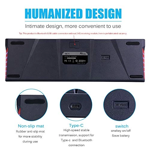 71 Keys Mechanical Gaming Keyboard - Wired/Wireless