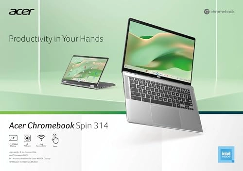 Chromebook Spin 314 CP314-2HN-P3AR - 14'' N200 4GB DDR5 64GB eMMC