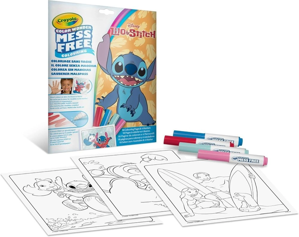 Color Wonder Mess-Free Colouring Set - Disney Lilo & Stitch - 22 Pcs