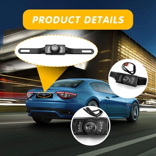 License Plate Backup Camera - Night vision Wired 720p