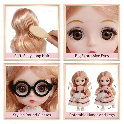 Fashion Doll - Long Hair Glasses Korean Ages 3+