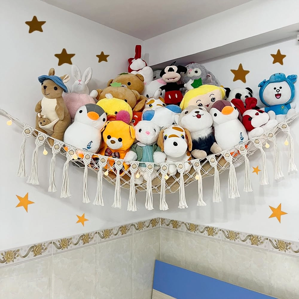 MZA STORES Stuffed Animal Net - cotton rope