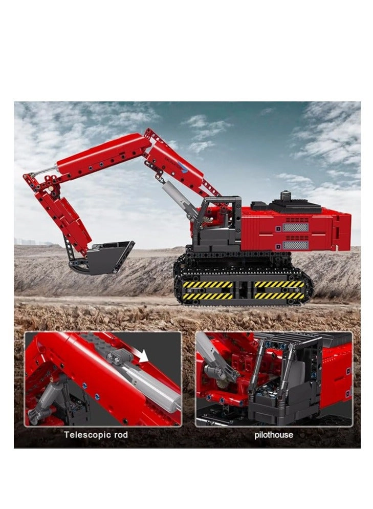 Educational Heavy-Duty Excavator Building Blocks Kit (15062) - Construction