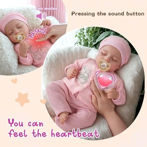 Reborn Baby Doll - 20 inch Heartbeat Ages 3+