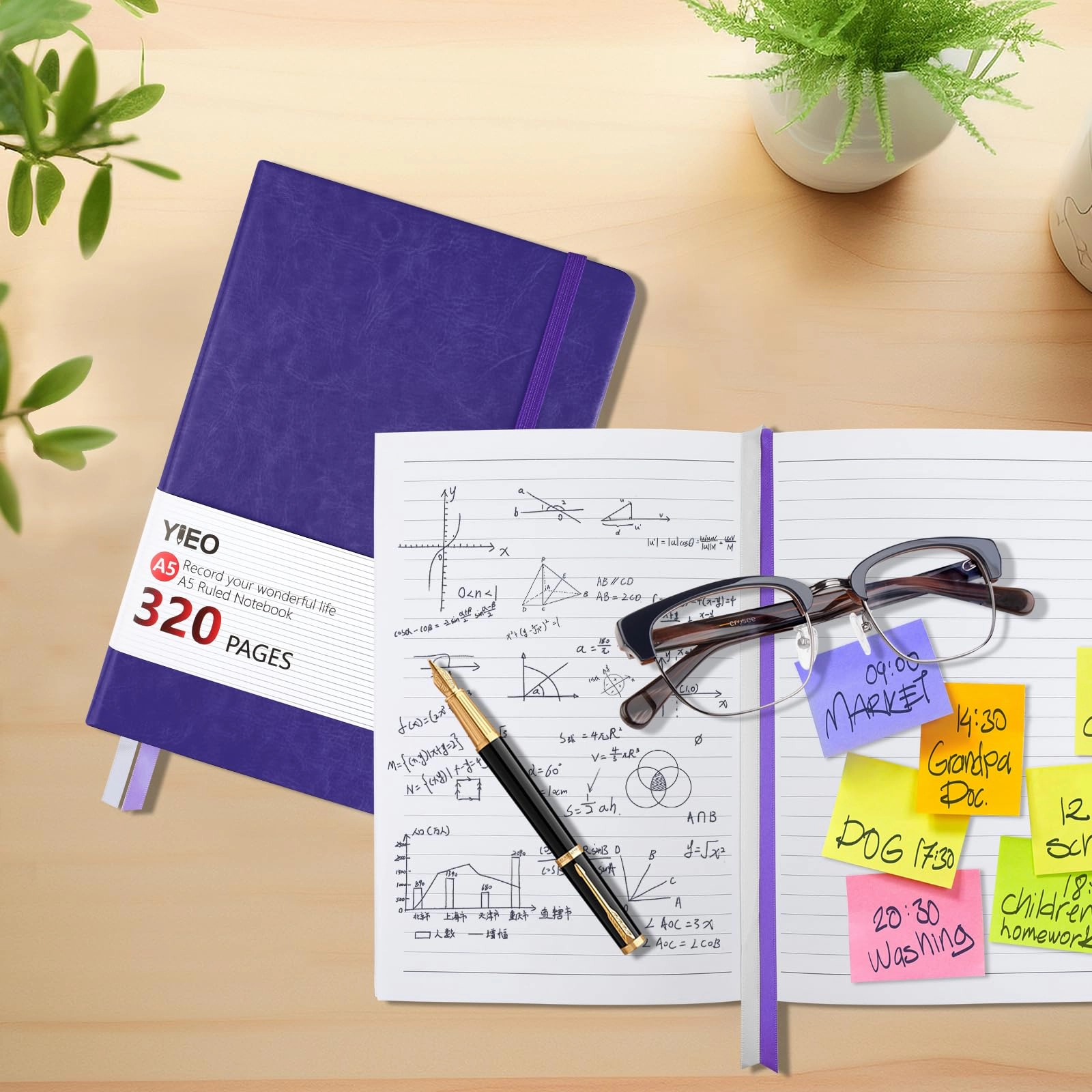 Notebook A5 Hardcover - Lined 160 Sheets