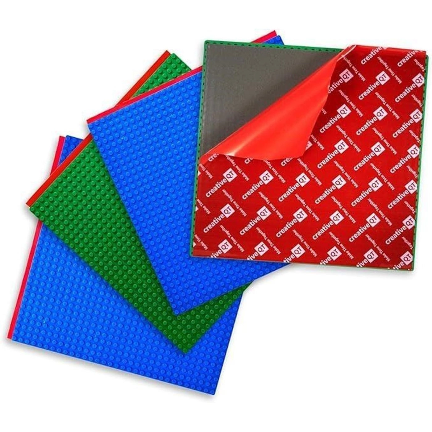 Peel & Stick Blocks Base Plate - Blue & Green 4-Pack