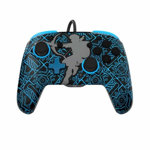 Nintendo Switch Sheikah Shoot Rematch Glow Wired Controller Black/Blue
