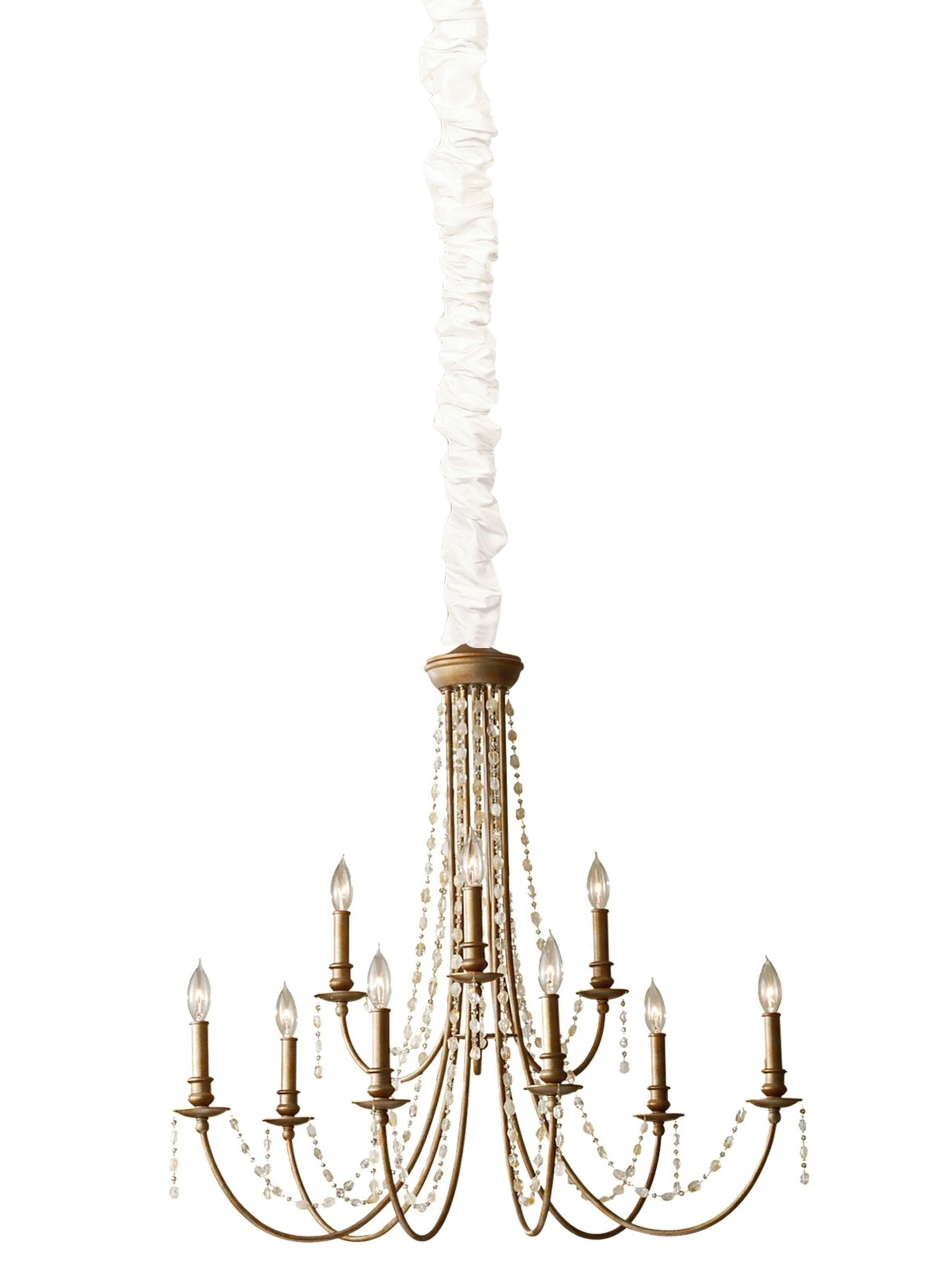 Designer Cords from Collections by Design Chandelier Chain Cover - 100% Silk Velcro Closure 6 ft Long