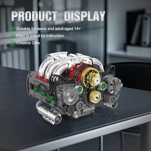 Flat Engine Building Set - V8 2375 pcs for ages 14+