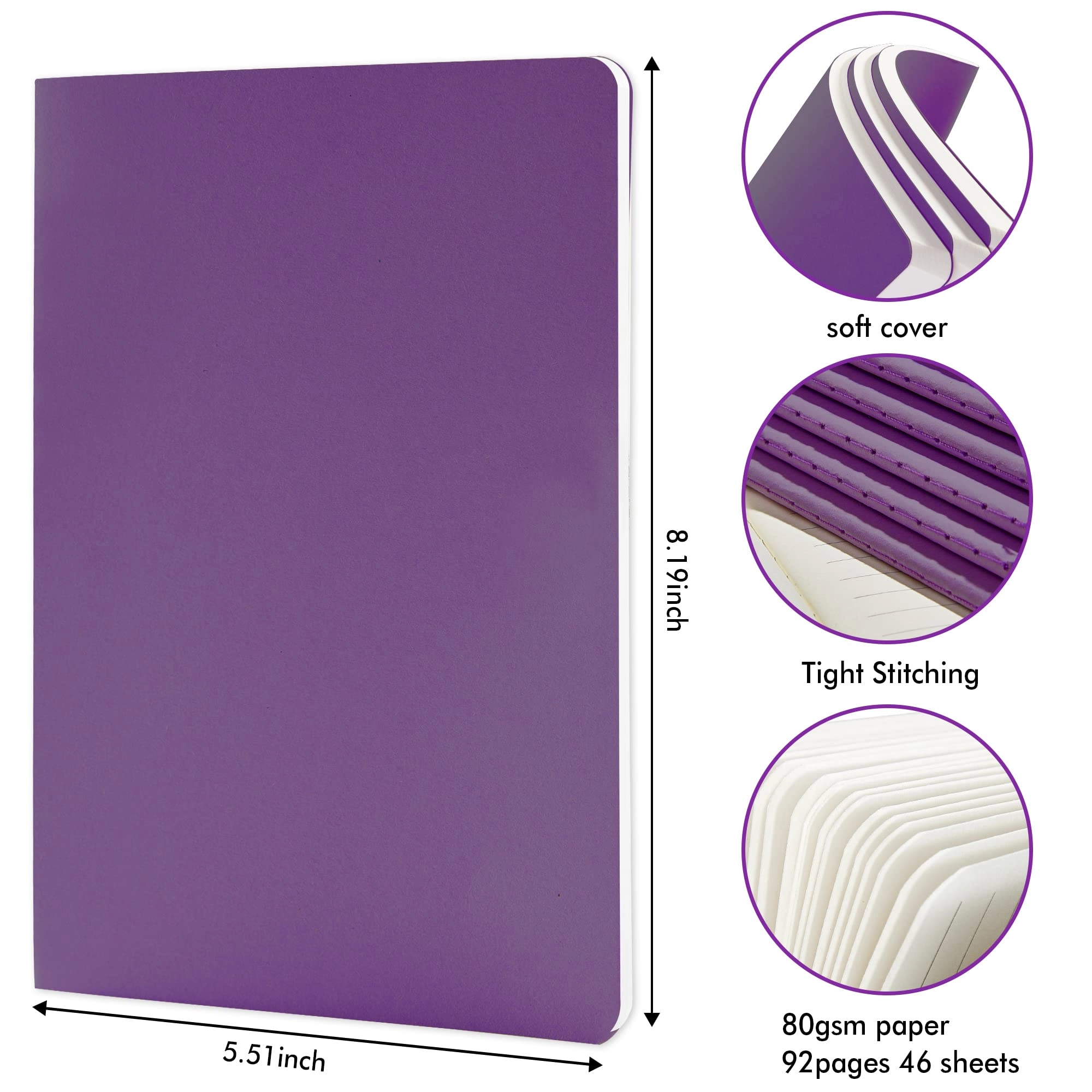 Soft Cover Notebook A5 Softcover - Blank 46 Sheets Pack