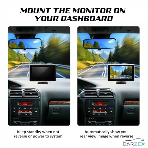 TFT LCD Dashboard Rear View Monitor - 5 Inches
