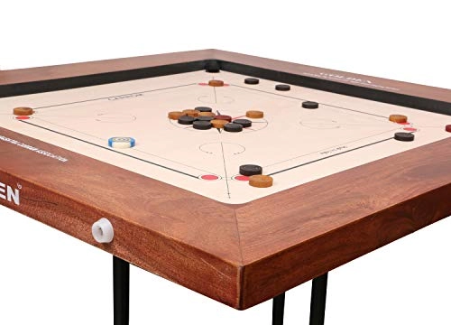 Golden Carrom Board - 32mm Coins Striker & Cover