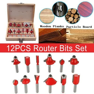 RouterTrimmer Bit Set - 635mm 12 Pcs