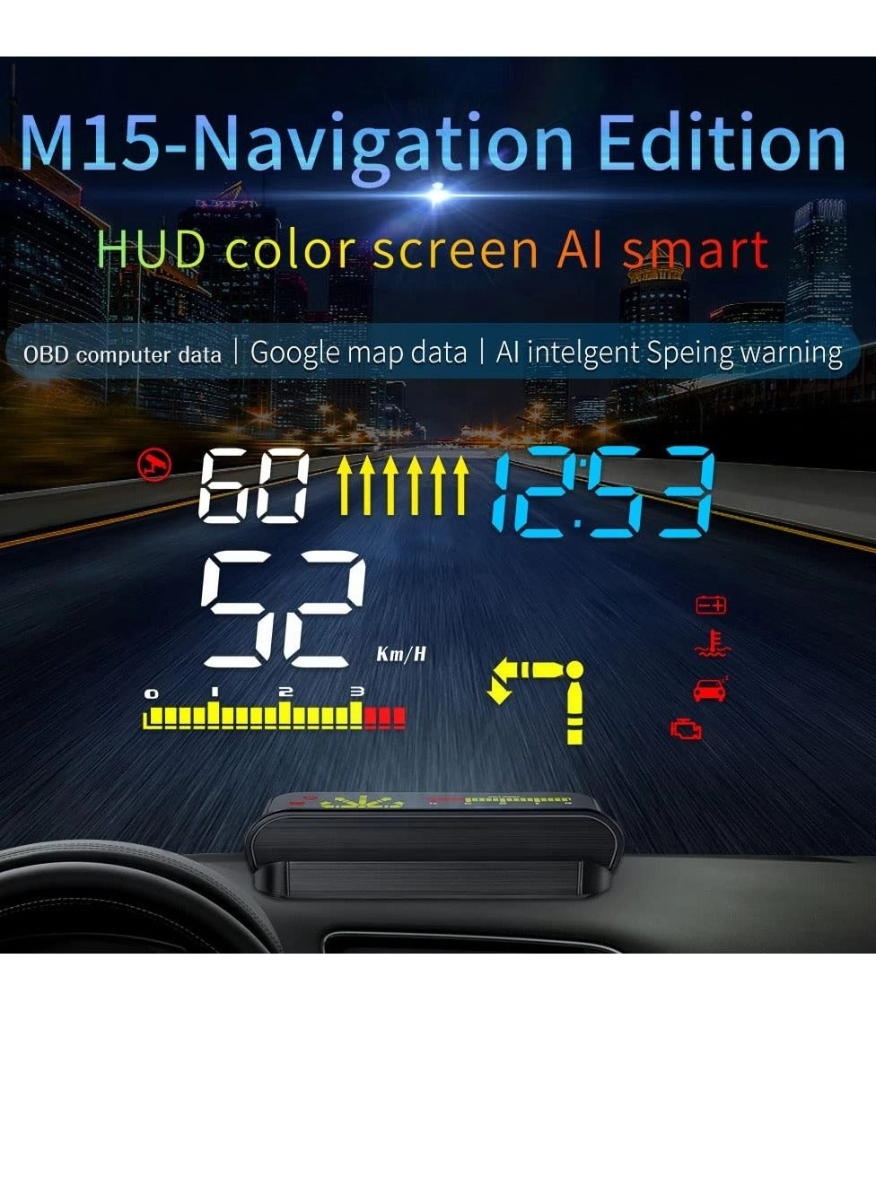 Head Up Display(HUD) - M15 5.5" LCD Black