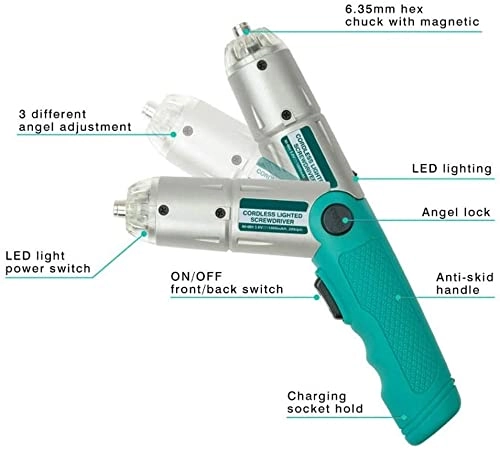 Cordless Electric Screwdriver - 5N·M MAX Rechargeable USB Charging