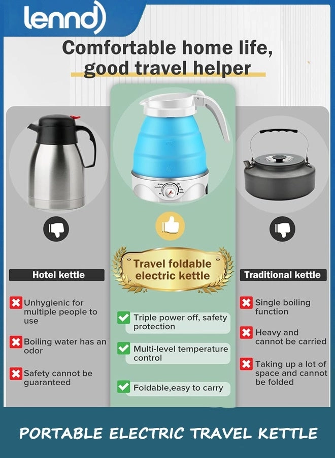 Portable Electric Travel Kettle - 600ml