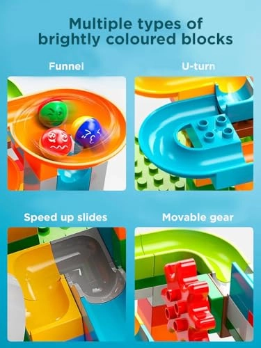 Marble Run Whale Slide - 84 pcs