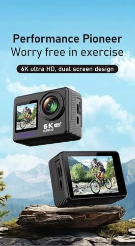 6K Dual Screen Action Camera - 6K 30FPS
