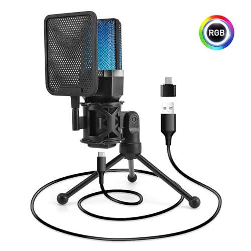 Glowing Microphone Stand Set USB Microphone