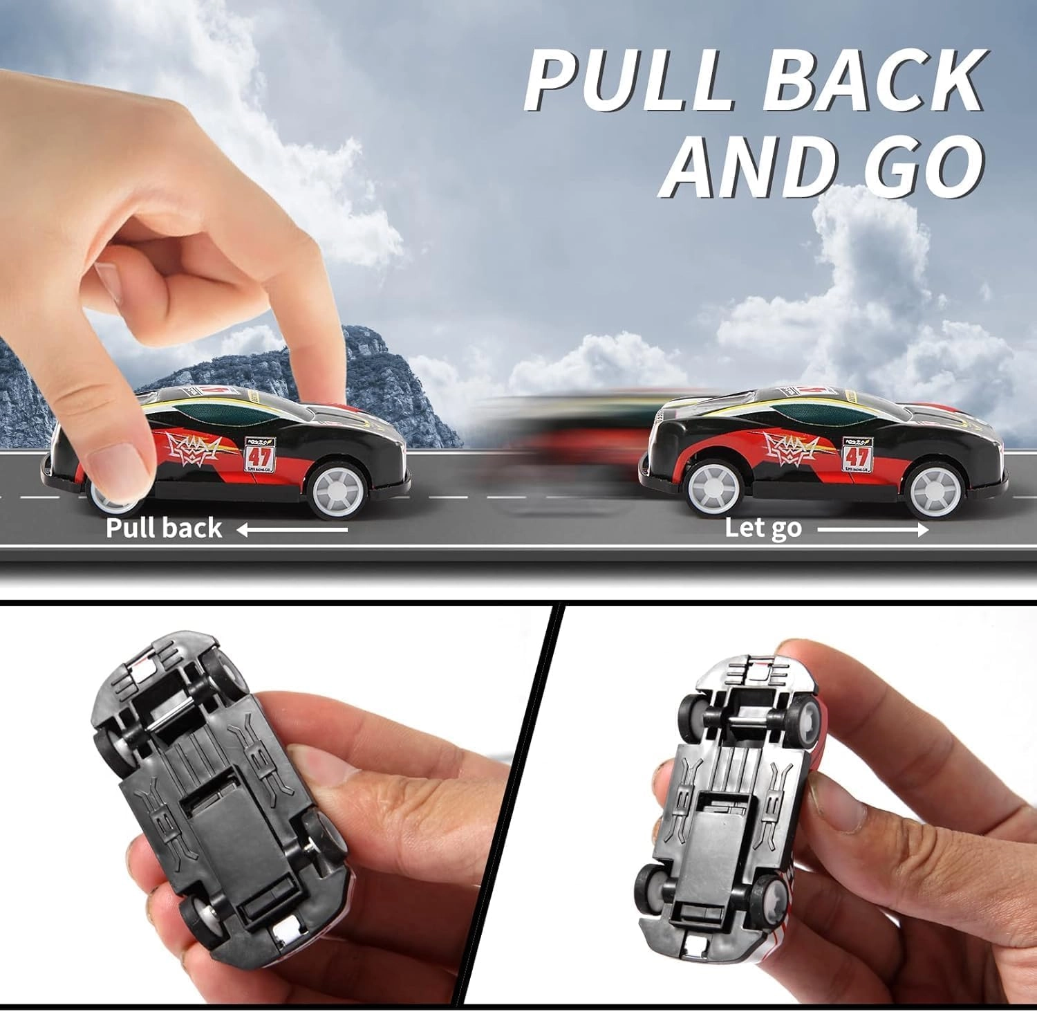 Pull Back Car Container Set - 1:64 24pcs