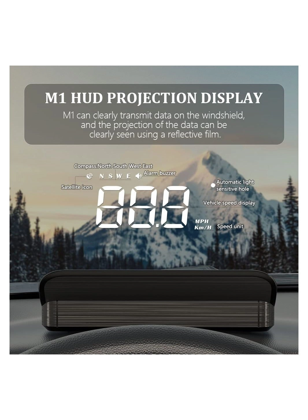 HUD Display - Vehicle Speedometer OBD II