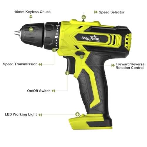 Cordless Drill - 20V 21+1 Torque Setting 43pcs
